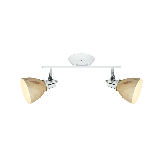 Klausen Krater AP2 fehér-natúr mennyezeti lámpa (KL162009) E27 2 izzós IP20