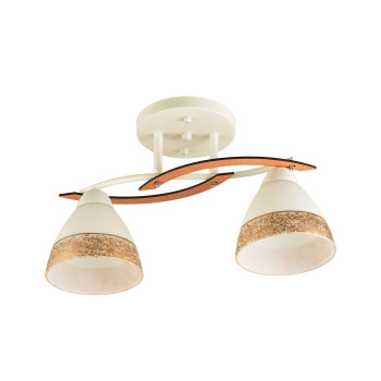 Klausen Lally 2 fehér-natúr mennyezeti lámpa (LY-3484) E27 2 izzós IP20