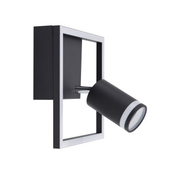 Klausen Leyla AP1 fekete LED fali spotlámpa (KL161021) LED+GU10 1+1 izzós IP20