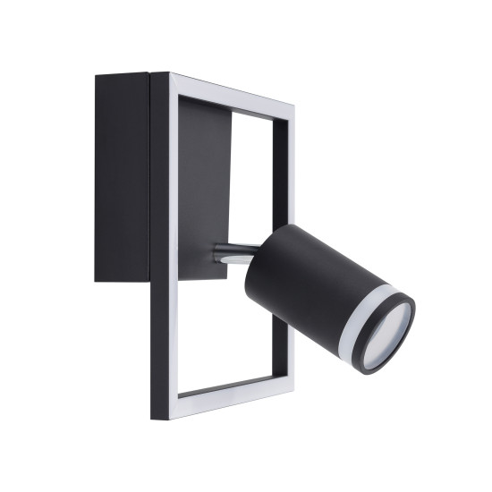 Klausen Leyla AP1 fekete LED fali spotlámpa (KL161021) LED+GU10 1+1 izzós IP20