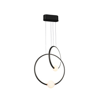 Klausen Liv matt fekete LED függesztett lámpa (142039) LED 1 izzós IP20