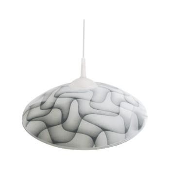 Klausen Lunar D300/S fehér-fekete függesztett lámpa (LY-6103) E27 1 izzós IP20