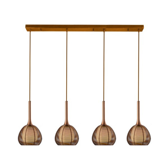 Klausen Nest SP4 metál barna függesztett lámpa (114002) E14 4 izzós IP20