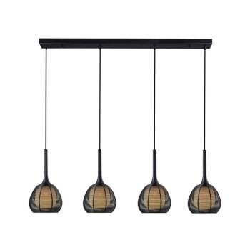 Klausen Nest SP4 fekete függesztett lámpa (114006) E14 4 izzós IP20