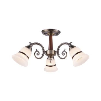 Klausen Niky 3 antik bronz-fehér mennyezeti lámpa (LY-3327) E27 3 izzós IP20