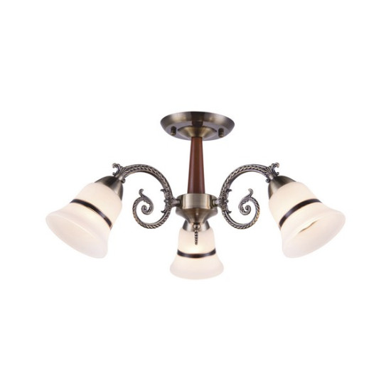 Klausen Niky 3 antik bronz-fehér mennyezeti lámpa (LY-3327) E27 3 izzós IP20