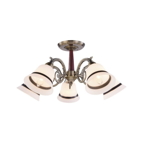 Klausen Niky 5 antik bronz-fehér mennyezeti lámpa (LY-3328) E27 5 izzós IP20