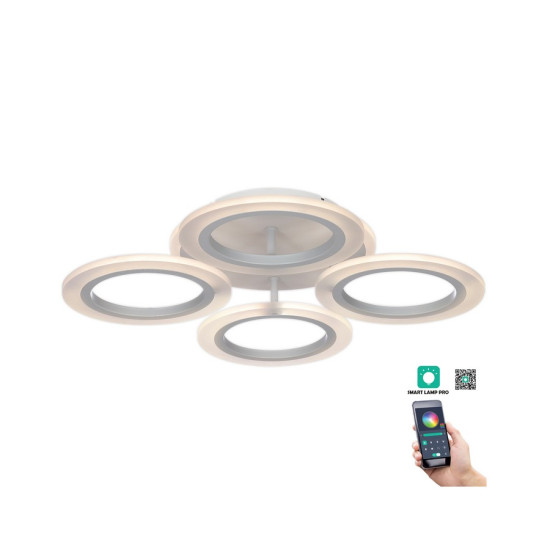 Klausen Optimus PL4 fehér LED mennyezeti lámpa (KL151063) LED 1 izzós IP20