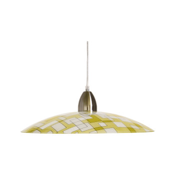 Klausen Perla D300/S fehér-sárga függesztett lámpa (KL5851) E27 1 izzós IP20