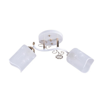 Klausen Poppy 2 fehér-arany mennyezeti lámpa (LY-3123) E27 2 izzós IP20