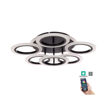 Klausen Primus PL6 fekete LED mennyezeti lámpa (KL151059) LED 1 izzós IP20