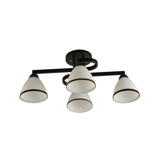 Klausen Proton PL4 fekete mennyezeti lámpa (KL100046) E27 4 izzós IP20