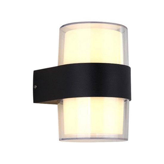 Klausen Radiance 2 fekete LED kültéri falikar (KL121035) LED 1 izzós IP65