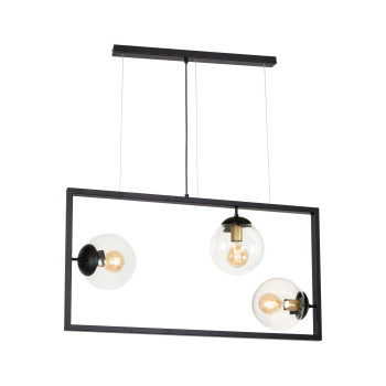 Klausen Rey 3 fekete függesztett lámpa (103002) E27 3 izzós IP20