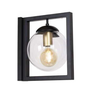 Klausen Rey AP1 fekete fali lámpa (101005) E27 1 izzós IP20