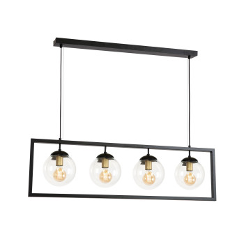 Klausen Rey SP4 fekete függesztett lámpa (114000) E27 4 izzós IP20