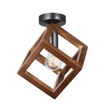 Klausen Rhombus PL1 fekete-dió mennyezeti lámpa (KL101051) E27 1 izzós IP20