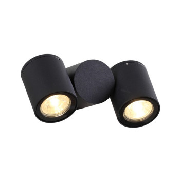 Klausen Riad 2 fekete kültéri fali lámpa (KL132002) GU10 2 izzós IP54