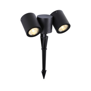 Klausen Riad 2S fekete kültéri leszúrható lámpa (KL139002) GU10 2 izzós IP54