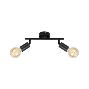 Klausen Right AP2 fekete mennyezeti lámpa (KL162008) E27 2 izzós IP20