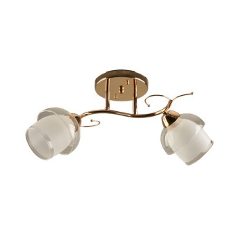 Klausen Rosy PL2 arany-fehér mennyezeti lámpa (KL100035) E27 2 izzós IP20