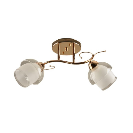Klausen Rosy PL2 arany-fehér mennyezeti lámpa (KL100035) E27 2 izzós IP20