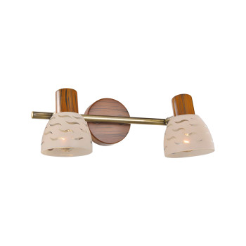 Klausen Rout AP2 barna-sárgaréz falikar (KL6287) E14 2 izzós IP20