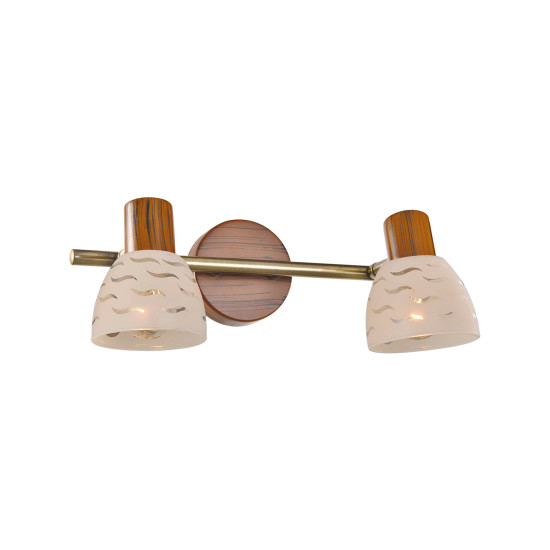 Klausen Rout AP2 barna-sárgaréz falikar (KL6287) E14 2 izzós IP20