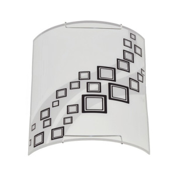 Klausen Rubik 275 fehér-fekete fali lámpa (KL8006) E27 1 izzós IP20