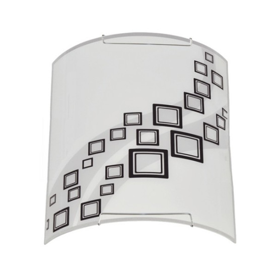 Klausen Rubik 275 fehér-fekete fali lámpa (KL8006) E27 1 izzós IP20