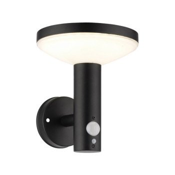 Klausen Shiny fekete LED kültéri napelemes falikar (KL190003) LED 1 izzós IP44