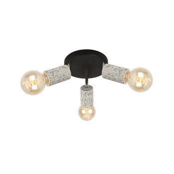 Klausen Simply PL3 fekete-terazzo mennyezeti lámpa (KL163010) E27 3 izzós IP20