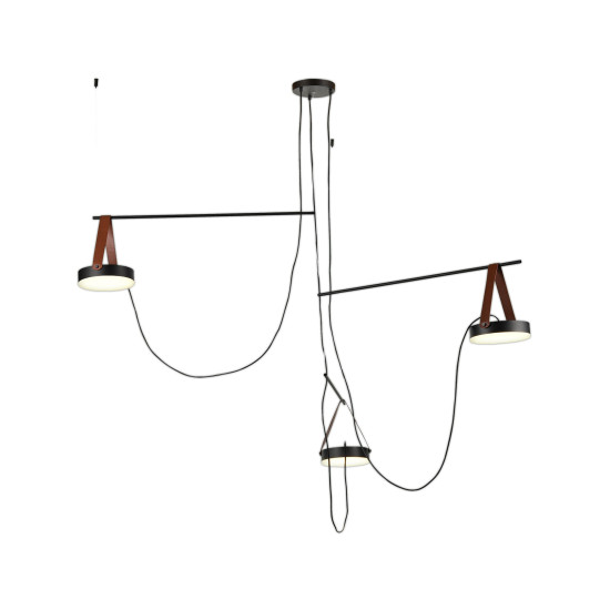 Klausen Spectrum 3 fekete LED függesztett lámpa (142033) LED 1 izzós IP20