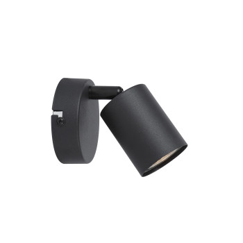 Klausen Spike AP1 fekete fali spotlámpa (KL161012) GU10 1 izzós IP20