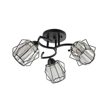 Klausen Spin PL3 fekete mennyezeti lámpa (KL100088) E27 3 izzós IP20