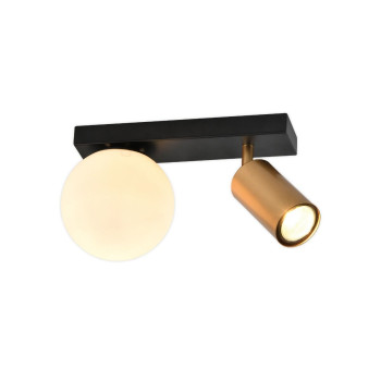 Klausen Spoty AP2 fekete-réz mennyezeti spotlámpa (KL162015) GU10+E14 1+1 izzós IP20