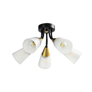 Klausen Storm PL5 fekete-arany mennyezeti lámpa (KL100032) E14 5 izzós IP20