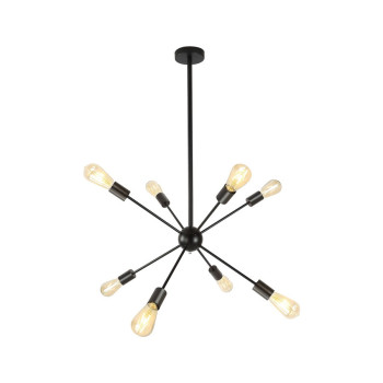 Klausen Strict 8 fekete függesztett lámpa (KL106006) E27 8 izzós IP20