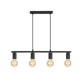 Klausen Strict SP4 fekete függesztett lámpa (KL114003) E27 4 izzós IP20