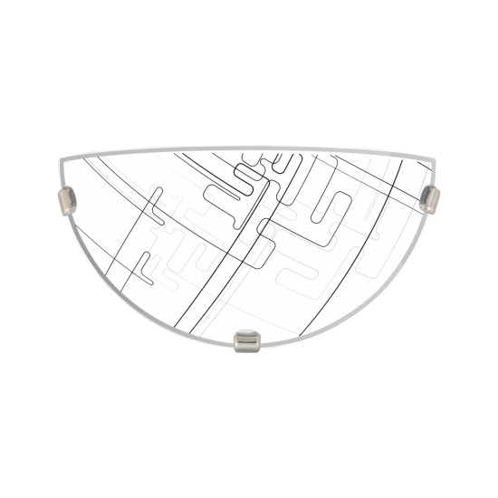 Klausen Tetrix 1/2 fehér-fekete fali lámpa (LY-6071) E27 1 izzós IP20