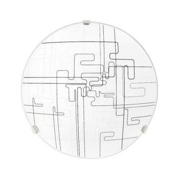 Klausen Tetrix 30 fehér-fekete mennyezeti lámpa (LY-6069) E27 1 izzós IP20