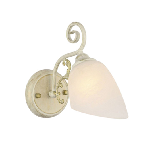 Klausen Trieste AP1 fehér-arany falikar (KL6186) E27 1 izzós IP20