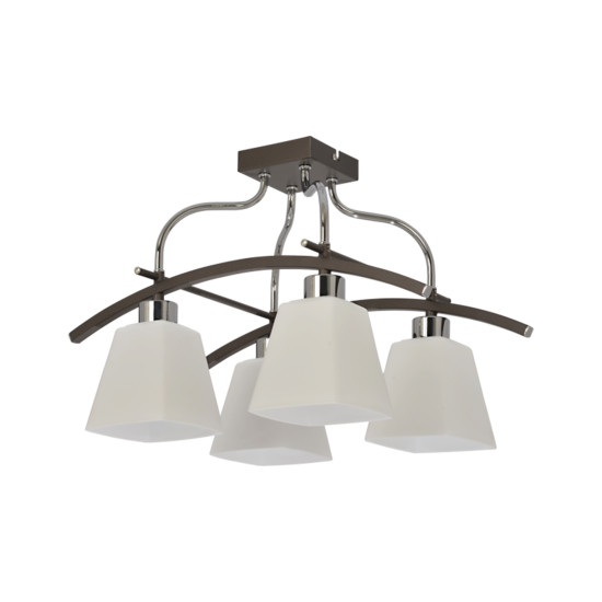 Klausen Zelma 4 fekete-króm mennyezeti lámpa (KL9121) E14 4 izzós IP20