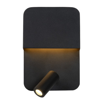 Lucide Boxer fekete LED fali lámpa (LUC-79200/08/30) LED 1 izzós IP20