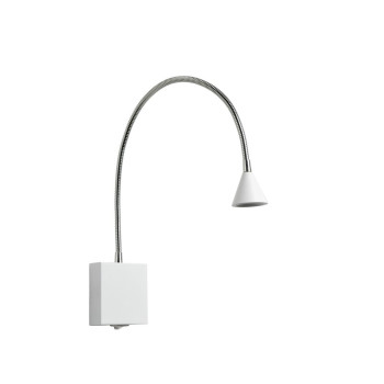 Lucide Buddy fehér-króm LED fali lámpa (LUC-18293/03/31) LED 1 izzós IP20