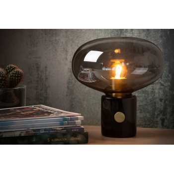 Lucide Charlize füstszürke-fekete asztali lámpa (LUC-03520/01/65) E27 1 izzós IP20