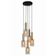 Lucide Coralie arany-átlátszó függesztett lámpa (LUC-45498/05/60) E27 5 izzós IP20