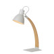Lucide Curf fehér-barna asztali lámpa (LUC-03613/01/31) E27 1 izzós IP20