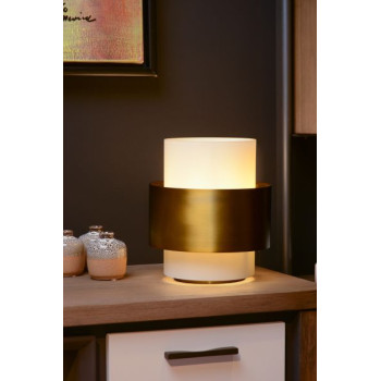 Lucide Firmin sárgaréz-opál asztali lámpa (LUC-45597/20/02) E27 1 izzós IP20