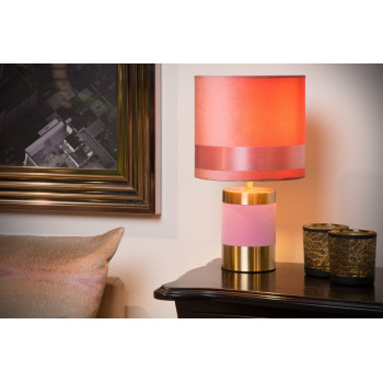 Lucide Frizzle pink-arany asztali lámpa (LUC-10500/81/66) E14 1 izzós IP20